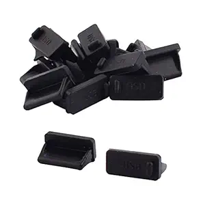 Generic Rubber Computer Laptop Notebook USB 2.0 Type A Female Port Dust Cover Cap Protector 15pcs Black