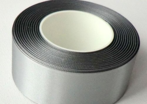 SCHLEIFENBAND Satinband 25m x 40mm GRAU - SILBERGRAU Geschenkband DEKOBAND