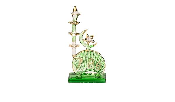allah chand tara minar 786 idol showpiece figurine for ibadat handmade with crystal glass by somil for decoration gift car dashboard muslim holy gifting moon star amazon in home kitchen allah chand tara minar 786 idol