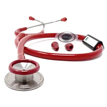 IndoSurgicals Silvery II-SS Stethoscope (Red)