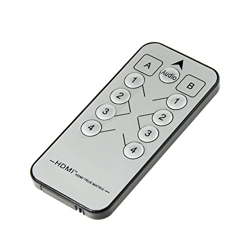 KanaaN HDMI Matrix 4×2 Splitter Switch Umschalter – 3D – FullHD 1080p + Fernbedienung + HDMI 1.3b (High Speed 4 zu 2 – Switch Umschalter Splitter Verteiler + SPDIF/ Toslink und 3,5mm Klinke Audio Ausgang, HD) - 5