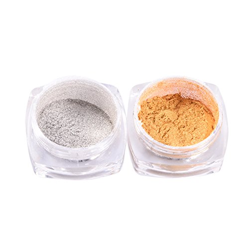 Art Weise Nagel Magisches Spiegel Puder, Gold und Silber 2 Farbe - 4