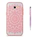 Produktbild Grandoin Galaxy A7 2017 Hülle,A720 Hülle, 2 in 1 Ultra Dünne Schale Luxus Dünn Weich TPU Bumper Case Silikon Schutzhülle für Samsung Galaxy A7 2017 / A720 (Rosa Sonnenblume)