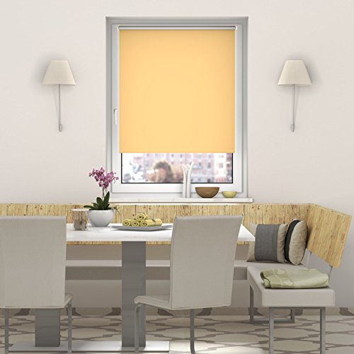 KlemmFix Verdunkelungsrollo – 65 x 150 cm GELB (inkl. Klemmhalter) - 2