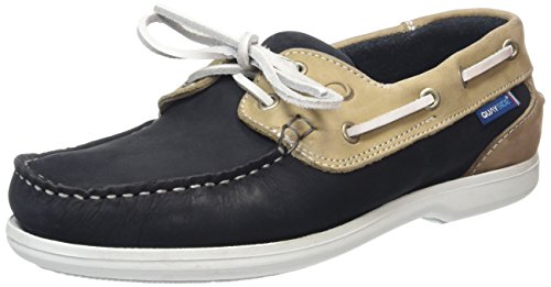 Quayside Women’s Bermuda Boat Shoes, Blue (Navy/Sand), 5 UK (38 EU)