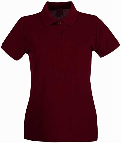 Ladies Classic Pique Polo Shirt Maroon 22