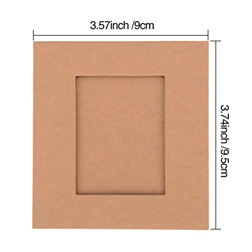 eBoot 20 Stück Papier Fotorahmen Film Dekor Grenzen Bild Matten mit 20 Stück Holzklammer und 2 Stück Garn - 2