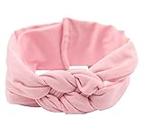 Tonsee® Baby Kids Girls Weave Braid Turban Hood Headband Hairband Cotton Knot Head Wrap (Pink)
