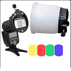 VTS Speed Light Flash Light Modifier Accessories (Universal Magnetic Diffuser Doom with 4Filters)