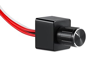 ACEGOO DC 12V ściemniacz światła, 12V obrotowy przełącznik ściemniania do kampera, łodzi, ciężarówki, furgonetki, oświetlenie LED, halogenowe, żarowe, jednokolorowe paski, 6A