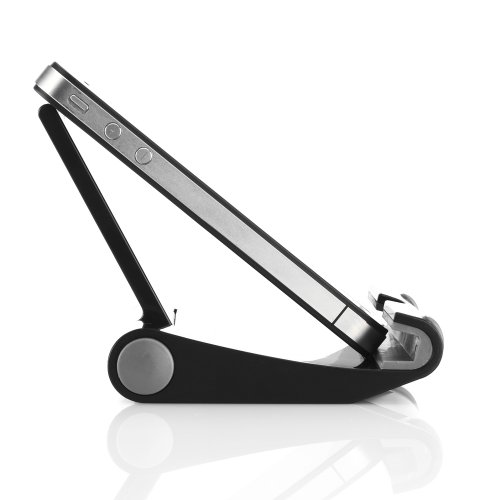 deleyCON Universal Tablet Ständer – Winkel verstellbar für iPad / Galaxy Tab usw – mit & ohne Case nutzbar – Schwarz - 6