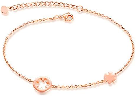Summer Ankle Bracelets Seaside Footwear Personality Electroplating 18K Rose Gold Simple Female Anklet