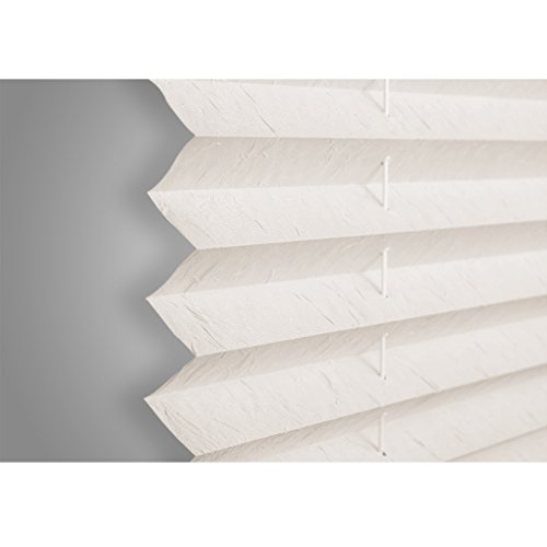 Auralum® 2 Jahre Garantie Faltstore Faltrollo Rollo Rollos 90x130cm Maßanfertigung Raffrollo Verdunkelung Blickdicht Plissee Jalousie Montage am Fensterflügel (Beige) - 4