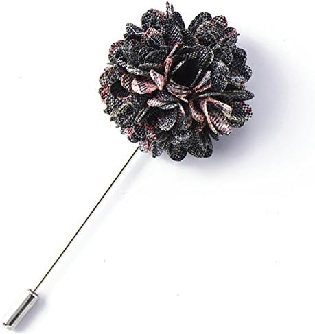 Bodhi2000 Men's Lapel Stick Brooch Pin Flower Handmade Boutonniere for Suit Tuxedo