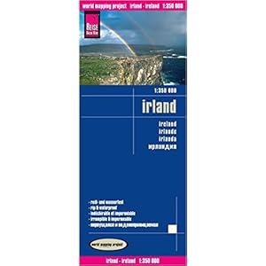 Irlanda, mapa impermeable de carreteras. Escala 1:350.000 impermeable. Reise Know-How.