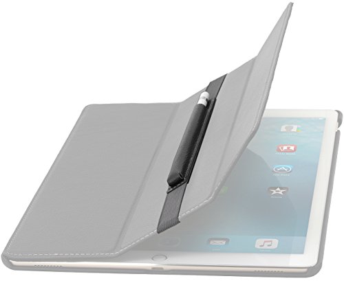 StilGut Pencil-Halter für Apple 12,9″ iPad Pro aus echtem Leder. Stift-Halterung zur sicheren Aufbewahrung des Apple Pens, Schwarz - 2