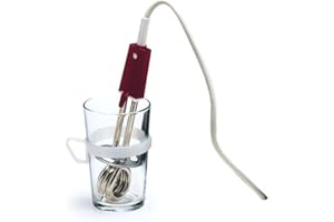 RIVIERA & BAR riviera&bar, Thermoplongeur 350W Inox Rouge et Blanc, Chauffe-eau Instantané Compact pour Verre ou Tasse, Sécurité Surchauffe, Idéal pour Voyage, Garantie 2 ans, Pratique et Efficace, TPL350/FS