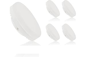 ADAKAT Zestaw 5 sztuk, ściemniana żarówka LED GX53 6 W, ciepła biel 3000 K