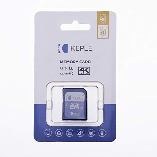 16GB SD Memory Card by Keple | High Speed SD Card for Fuji Finepix S4200, S4500, SL240, SL300, S8300, S8500, S8200, SL1000, S4800, S8400W DSLR Digital Camera | 16 G B Storage Class 10 UHS-1 U1 SDHC