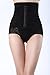Bigood Women Lace Floral Boyshort High Waist Underpant Black XXXL Waist 83-90 cm