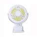 Produktbild LXRZLS USB Kleiner Ventilator Mini Wiederaufladbar Leiser tragbarer Bürotisch Handclip Kinderwagen Kleiner Ventilator Akku Kleiner elektrischer Ventilator (Color : White)