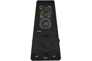 VOANZO Digital metronom med volymkontroll Temporatt och timer Elektronisk metronom med vokalröstslag för piano, violingitarr Ukulele och trumma