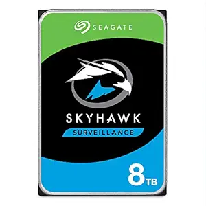 Seagate Skyhawk 8TB Surveillance Internal Hard Drive HDD 3.5 Inch SATA 6GB/s 256MB Cache for DVR NVR Security Camera System with Drive Health Management