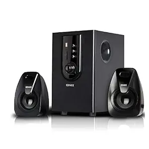 Onix OHT-201E 30 Watts 2.1 Channel Multimedia Speaker System with USB/SD/MMC Card/Bluetooth & Remote Function (Black)