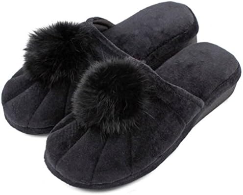 Comfortable Warm Slippers Memory Foam House Slippers Color Blocking Slip On Clogs - Indoor Outdoor Sole for men women Couple , 001 , EU 38