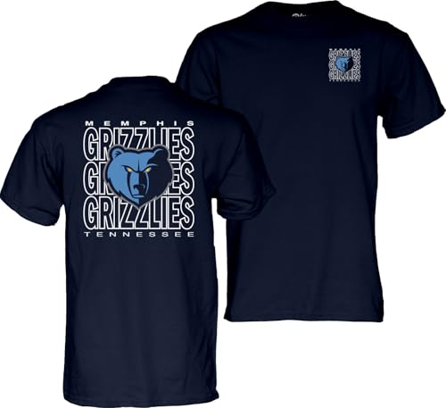 Blue 84 Memphis Grizzlies NBA Officially Licensed T-Shirt Front/Back Press, XX-Large Team Color