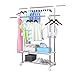 Produktbild GUAGOU Household Fashion Einfache Garderobe Titx Multifunktions Vertikale Garderobe Mit Schuhregal Einstellbar 95-160 cm - Edelstahl-Verbundrohr,Weiß,A