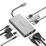 NOTAS: El puerto USB C de su dispositivo debe ser compatible con la entrega de energía, transferencia de datos y Display / Thunderbolt al mismo tiempo para lograr el funcionamiento de todos los puertos. Sin mencionar que le brindamos una garantía de 12 meses para garantizar que siempre esté conectado