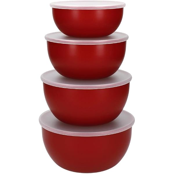3 Saladiers Inox Avec Couvercles - Set Empilable 1.5L, 2.7L, 4.5L Pour Cuisine Et Préparation