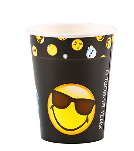 36-teiliges Party-Set Smiley Emoticons – Teller Becher Servietten für 8 Personen - 3