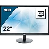 AOC E2270SWHN - 22 Inch FHD Monitor, Vesa mount, Tilt, Multimedia monitor (1920 x 1080 @ 60Hz, TN, 5ms, HDMI/VGA)
