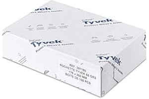 Bong Tyvek C4 biała koperta kieszonkowa 55 GSM, opakowanie 100 sztuk (00011782)