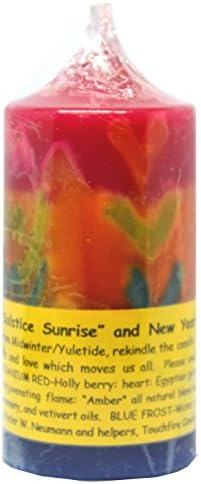Sunrise/ Solstice Sunrise &amp; New Year Candle - Touchfire Handmade Aroma Essential Oil Scented Patterned Candles