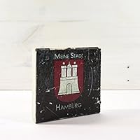 Holzbild Shabby-Chic *MEINE STADT HAMBURG**STEEL* Maritim, 10x10 cm *UNIKAT* - Holzbild, Wandbild, Landhausstil, Shabby Chic, Vintage, Bilder, Motive, Hamburg, Geschenkidee, Souvenir, Deko