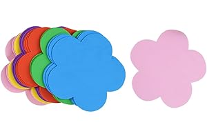 JIHUOO 24 Pcs Large Foam Flower Cutouts Assorted Foam Shapes Christmas Bulletin Board Cutouts Creative Teaching Cutouts Art Class Supplies for Kids Adults