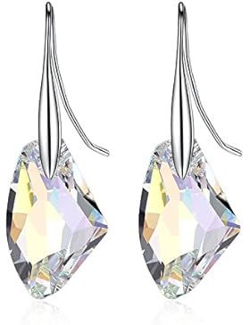 GoSparking Aurora Borealis Kristall 6656 19mm Sterling Silber Ohrringe mit österreichischen Kristall für Frauen