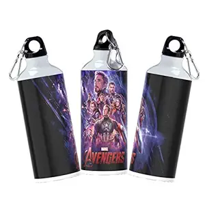 360Edutech, Avengers Water Bottle Sipper 600ML, Aluminum, for Kids Boys Girls Men & Women, for Camping Cycling Trekking Schooling etc, Ideal for Hot and Cold Beverages, BPA Free, ASV11