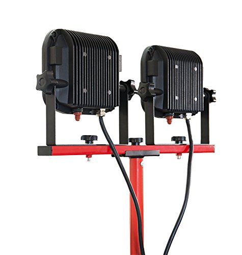 LUCECO ultraflache LED Baustrahler 2x 38W mit Stativ, 2x 3000lm, 5000K, IP65-geschützt, Energieeffizienzklasse A+, 1 Stück, LSWT230BR3-E2 - 5