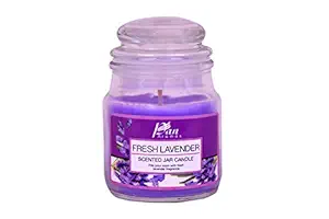 Pan Aromas Home Scented Fragrance Glass Jar Candle (Fresh Lavender)