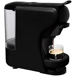 IKOHS Machine à café Expresso Italien - Cafetière Multi-dosettes Nespresso 3 en 1 Life, 1450 W, 19 Bars, Réservoir 0,7 L, Machine à Café Nespresso, Automatique, Qualité Professionnelle Noir