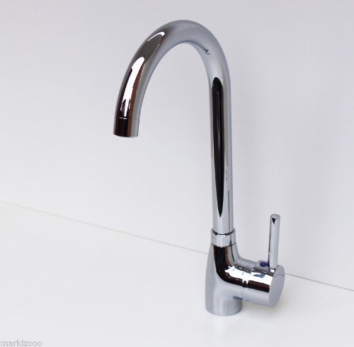 Palanca clásica de grifo mezclador monomando para fregadero de cocina/baño, de cromo, de ATORRE®