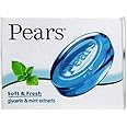 Pears Soft & Fresh Soap - Glycerin and Mint Extracts (125g) (pack of 2)