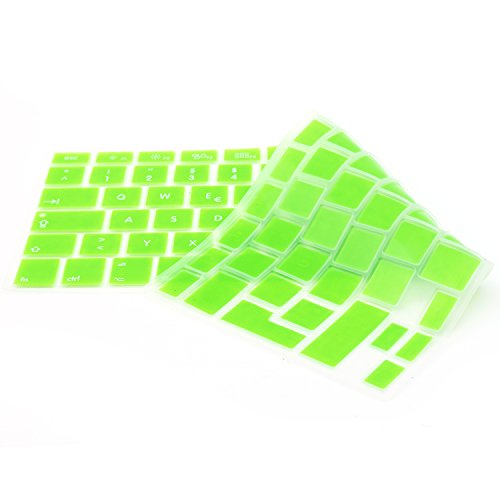 iProtect Tastaturschutz QWERTZ aus rutschfestem Silikon für Apple Macbook Air 11 Zoll in Grün - 2
