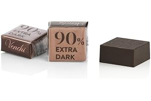 Venchi - Cubotto Extra Fondente 90%, 1 kg - Cioccolatini da Caffè - Senza Glutine - Vegano