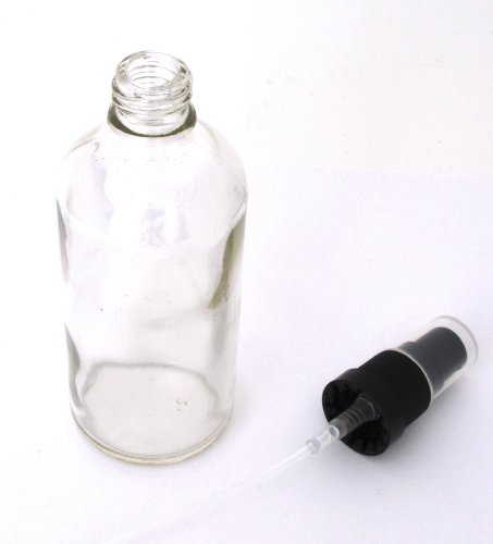Bee Beautiful 100ml Clear Glass Bottle with Black Atomiser Mist Spray (5 X 100ml Bottles)