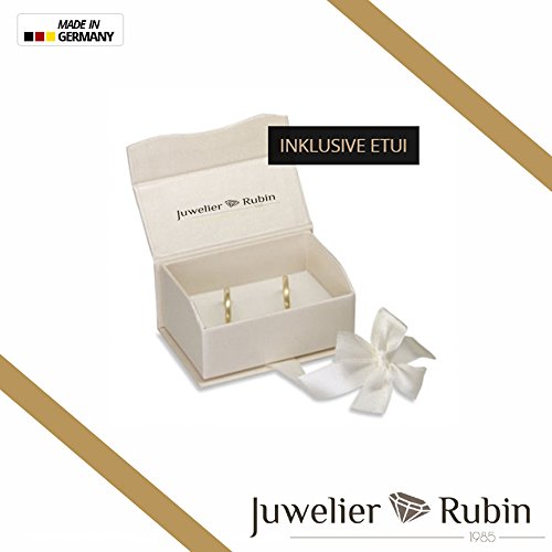 Trauring Etui BOX für 2 Ringe Verpackung Juwelier Rubin Creme - 3